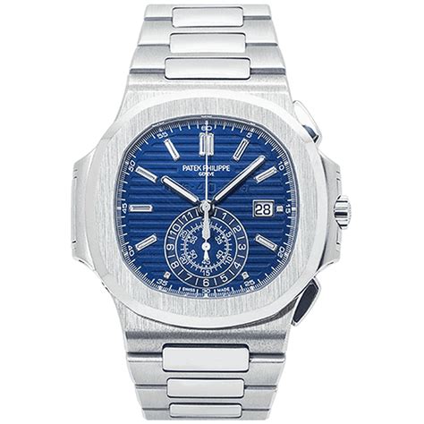 Patek Philippe White Gold Nautilus Chronograph .